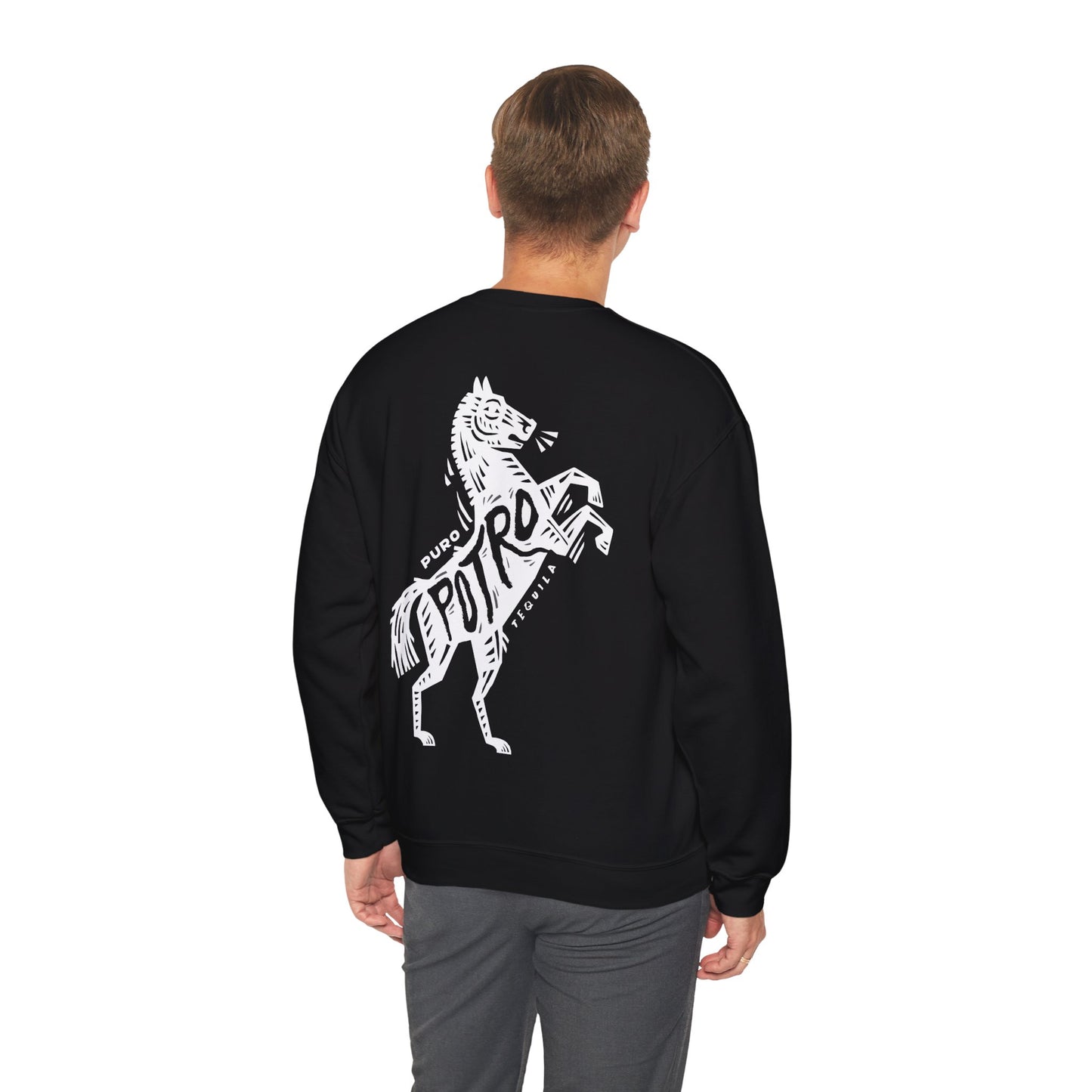 Puro Potro Tequila Gilden 18000 Crewneck Sweatshirt with Front and Back Logo