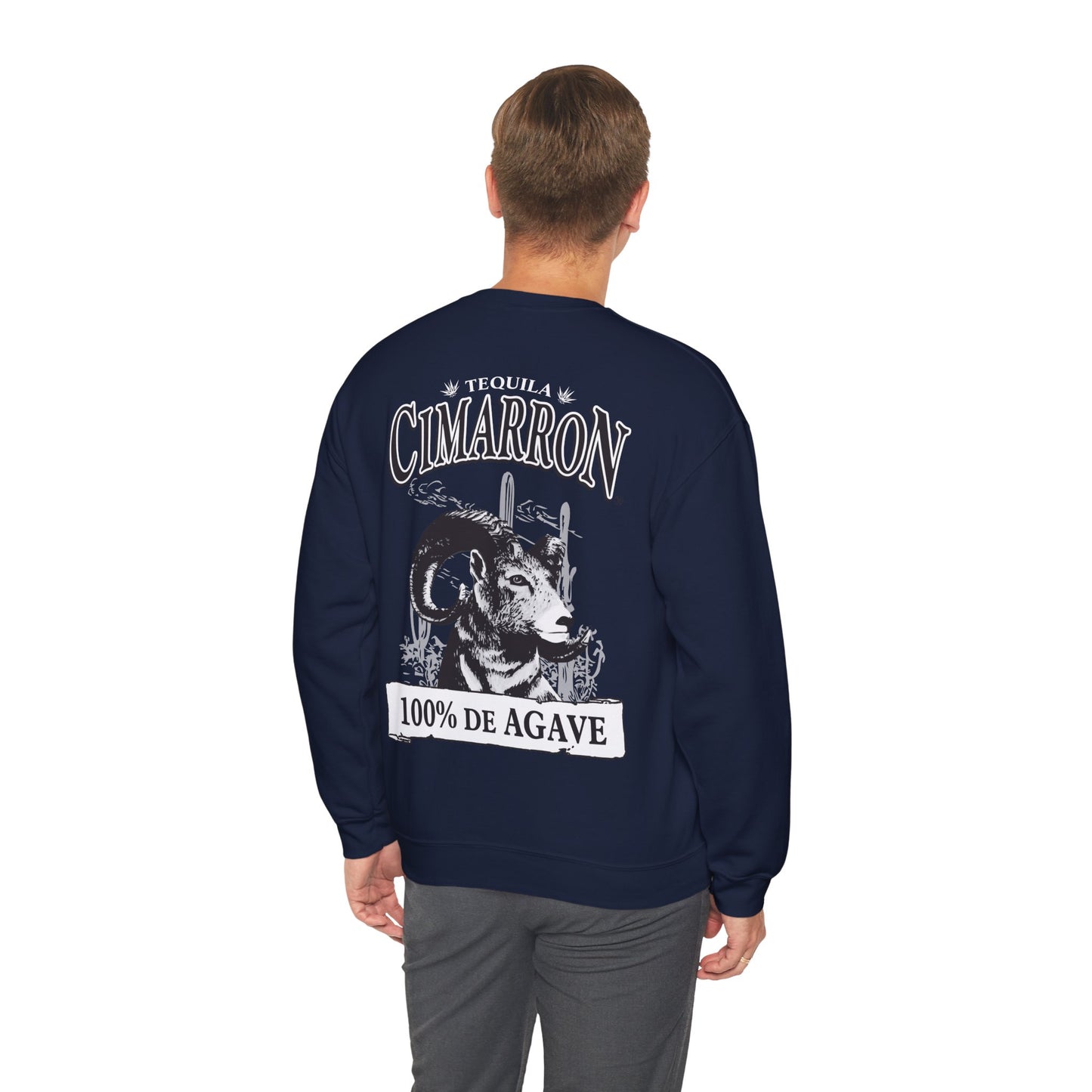 Cimarron Tequila Gilden 18000 Crewneck Sweatshirt with Front and Back Logo