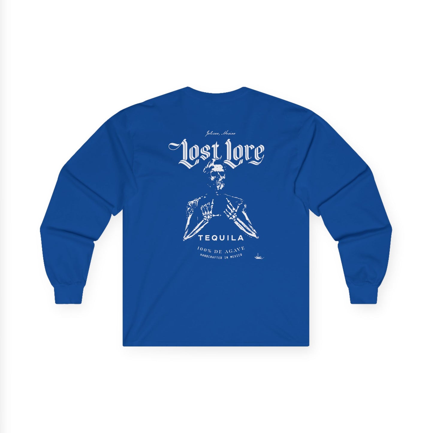 Lost Lore Tequila Miklo Agave Long Sleeve Gildan 2400 T-Shirt with Front and Back Logo