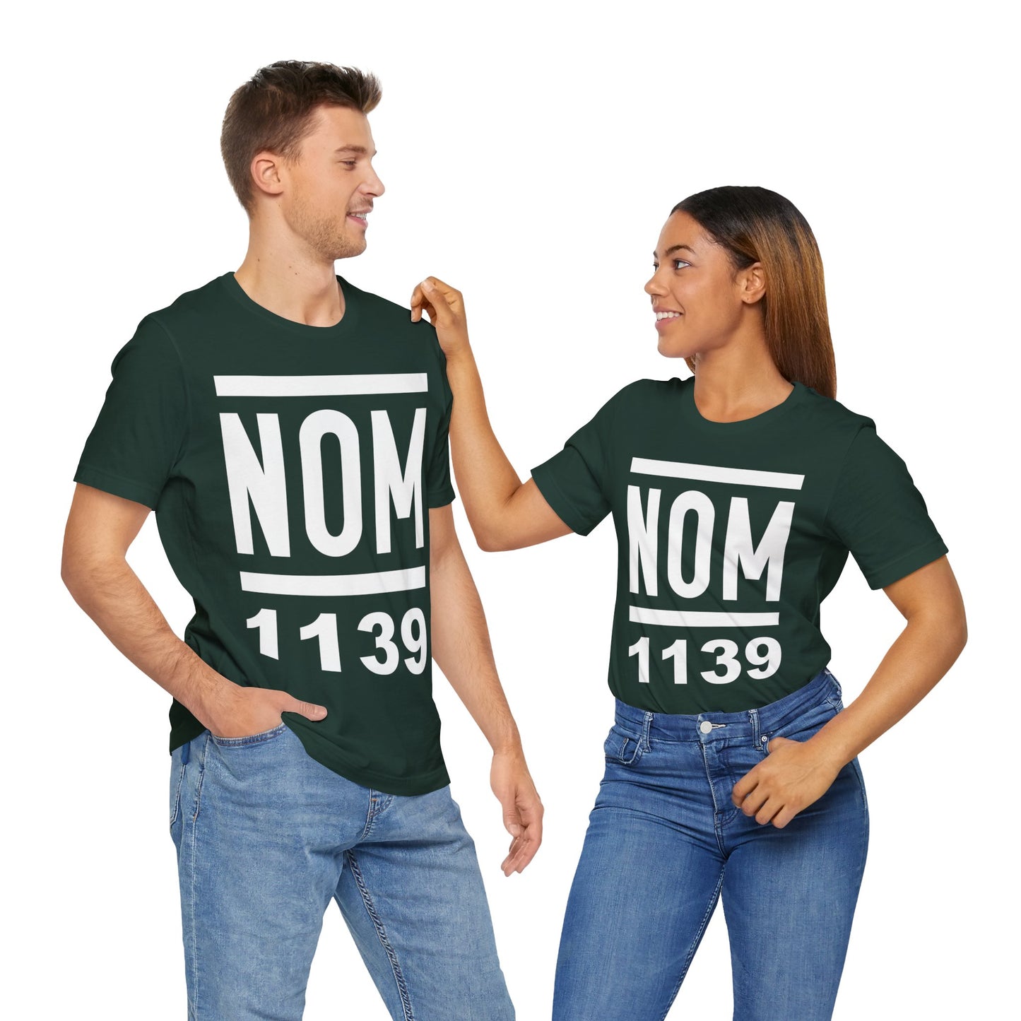 NOM 1139 Short Sleeve Bella+Canvas 3001 T-Shirt with Front Logo