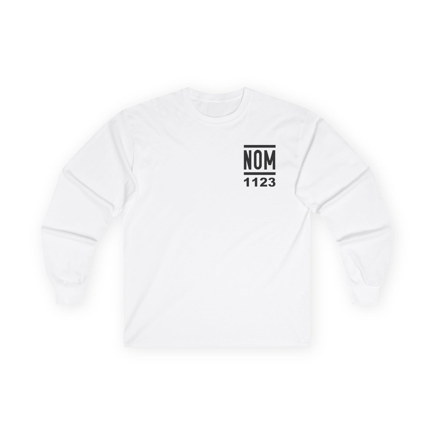 NOM 1123 Long Sleeve Gildan 2400 T-Shirt with Front and Back Logo