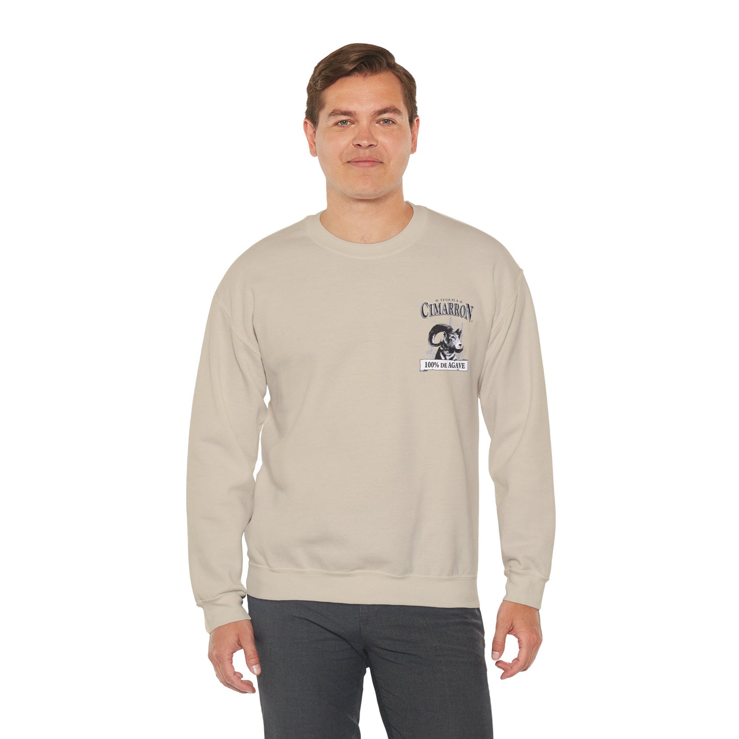 Cimarron Tequila Gilden 18000 Crewneck Sweatshirt with Front and Back Logo