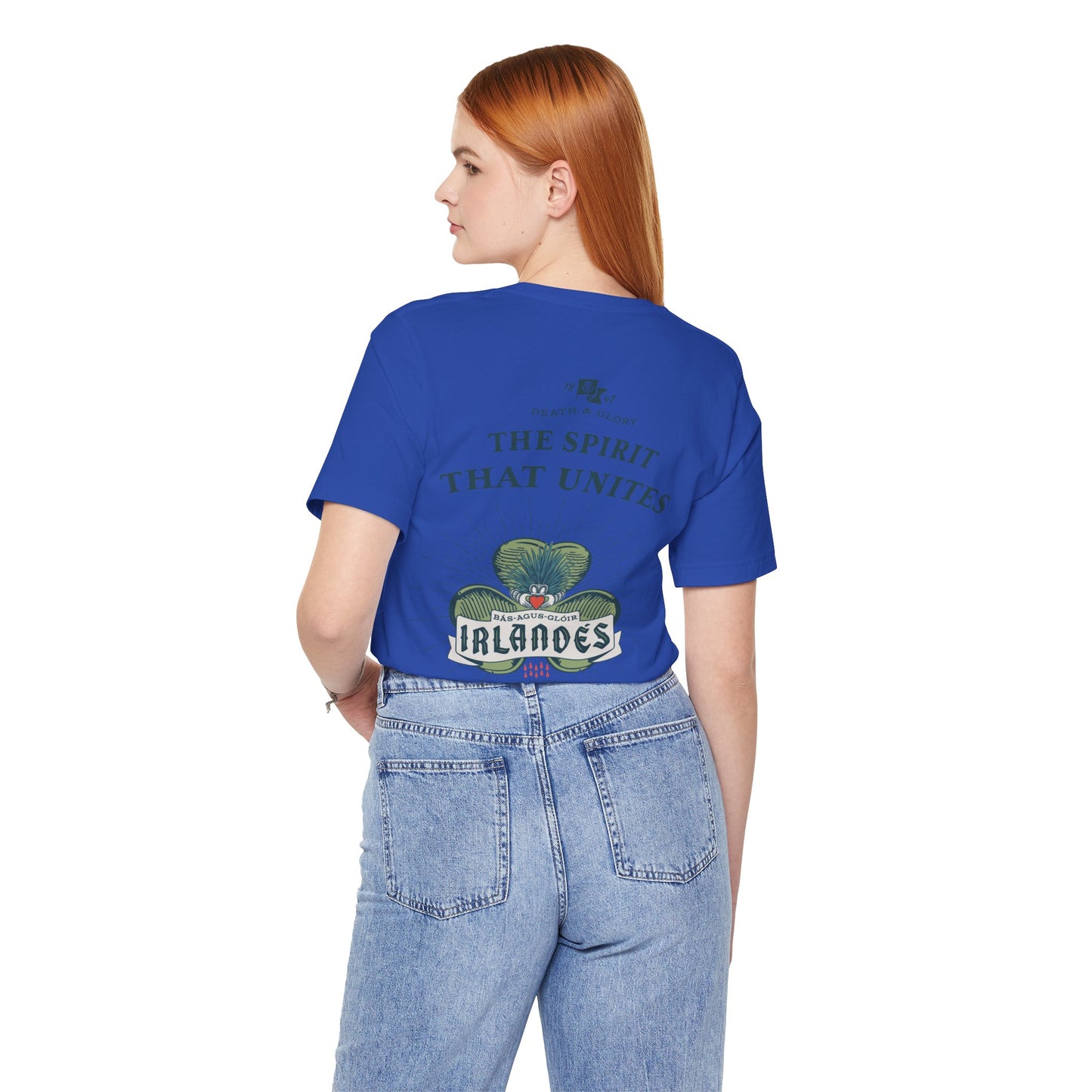 Irlande's Tequila Short Sleeve Bella+Canvas 3001 T-Shirt with Front and Back Logo