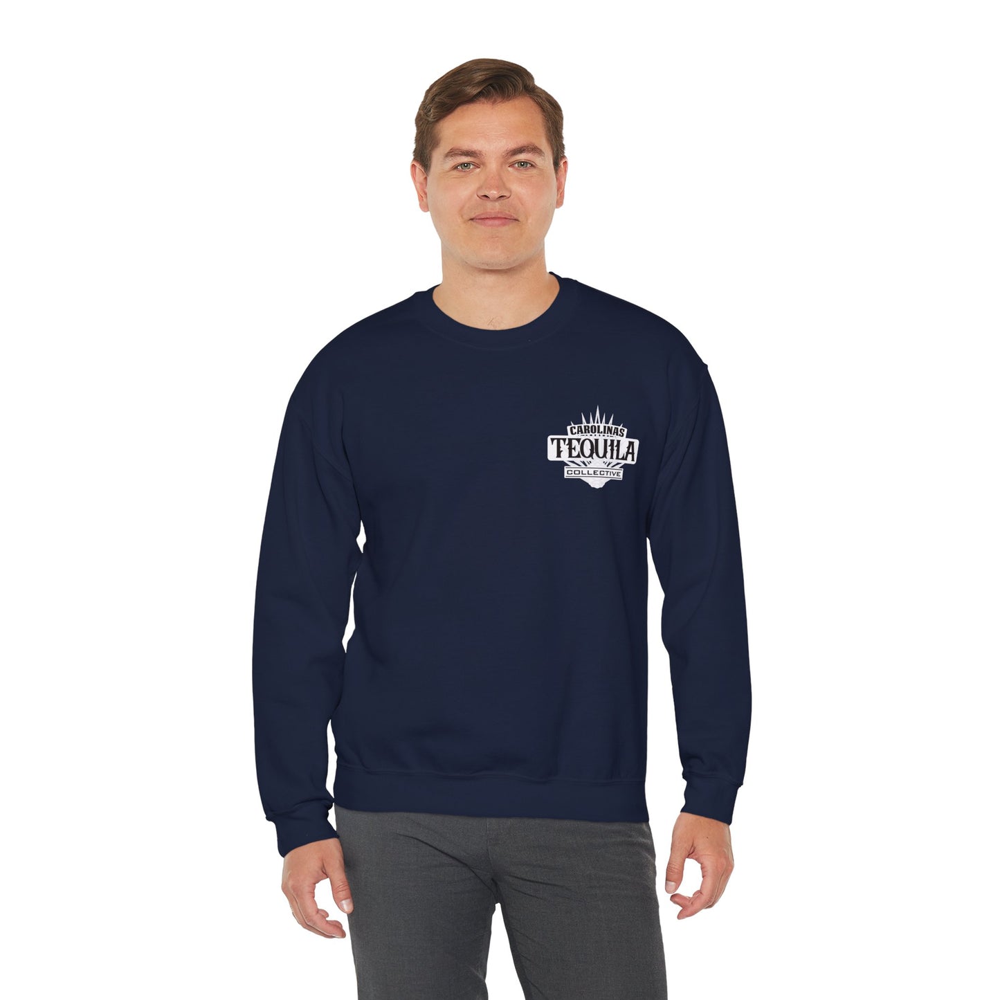 Carolinas Tequila Collective Gilden 18000 Crewneck Sweatshirt with Front and Back Logo