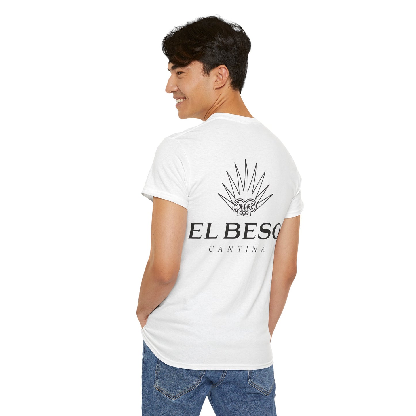 El Beso Cantina Short Sleeve Gildan 5000 T-Shirt with Front and Back Logo