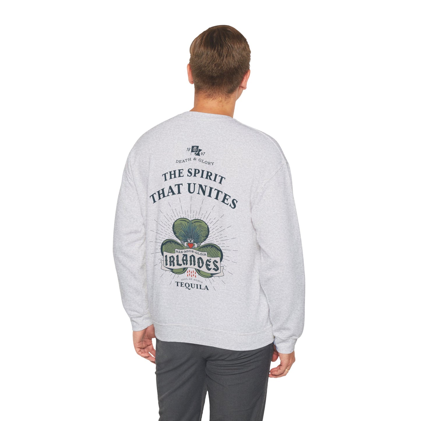 Irlande's Tequila Gilden 18000 Crewneck Sweatshirt with Front and Back Logo