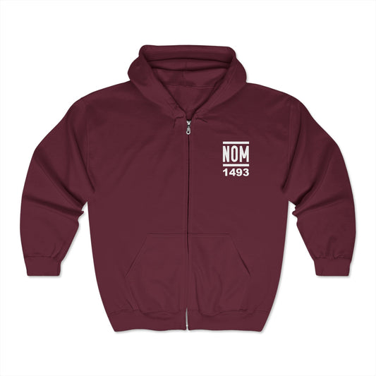 NOM 1493 Gildan 18600 Zip-Up Hooded Sweatshirt