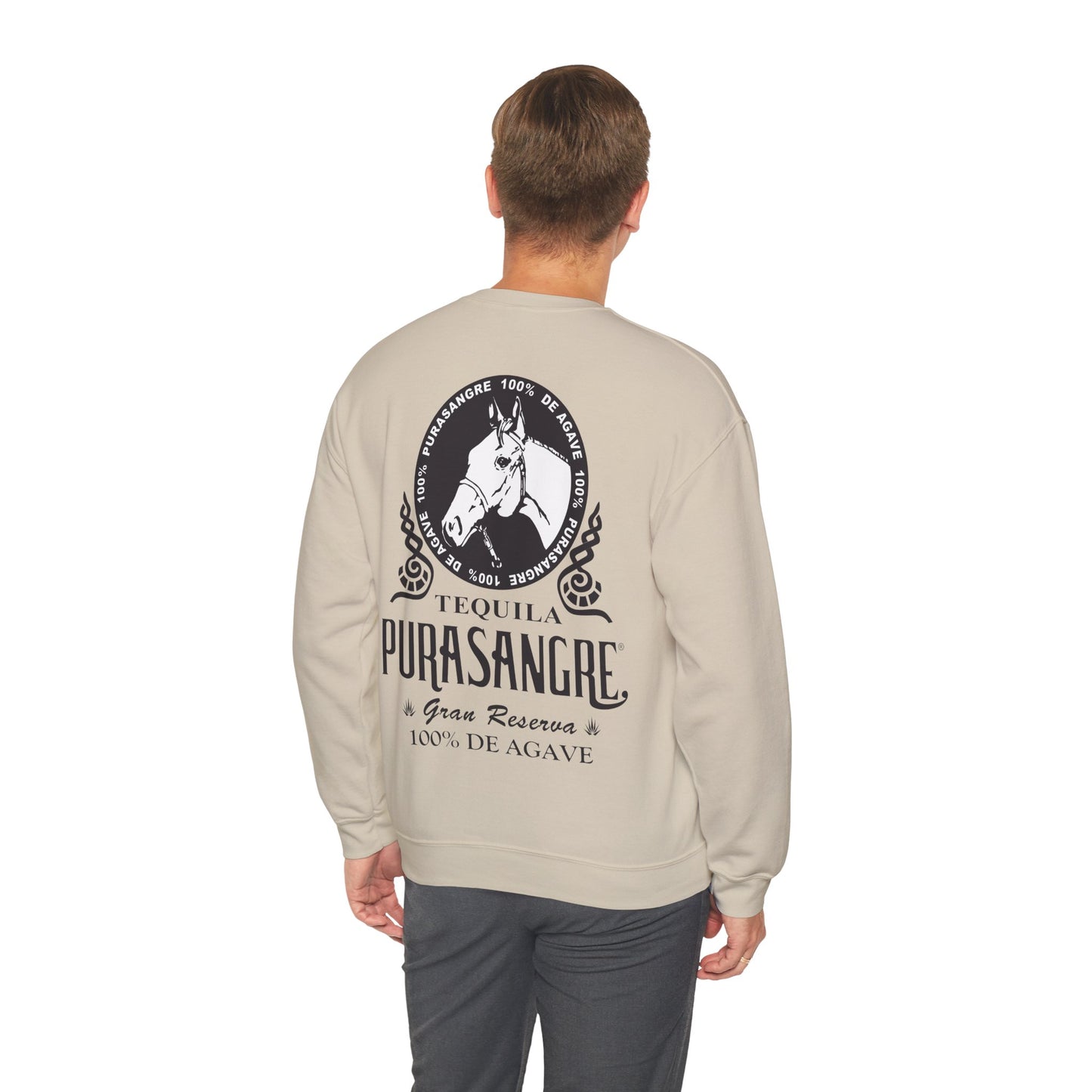 Purasangre Tequila Gilden 18000 Crewneck Sweatshirt with Front and Back Logo