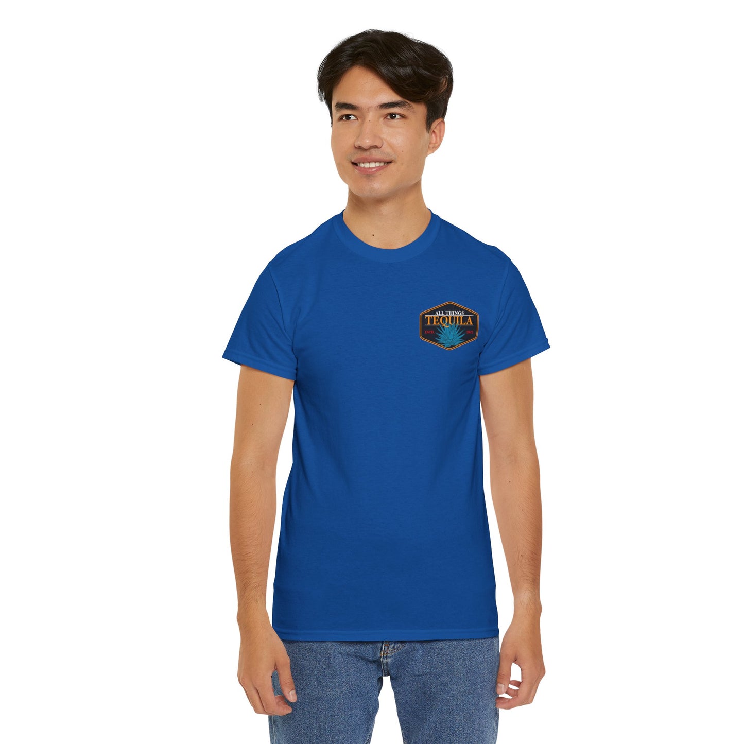 All Things Tequila Short Sleeve Gildan 5000 T-Shirt with Front and Back Logo